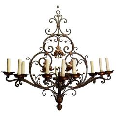 Antique Chandelier, Iron