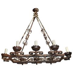 Antique Chandelier, Iron 12