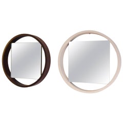 Vintage Iconic 1950s Black and White Modernist Mirror by Benno Premsela for 't Spectrum