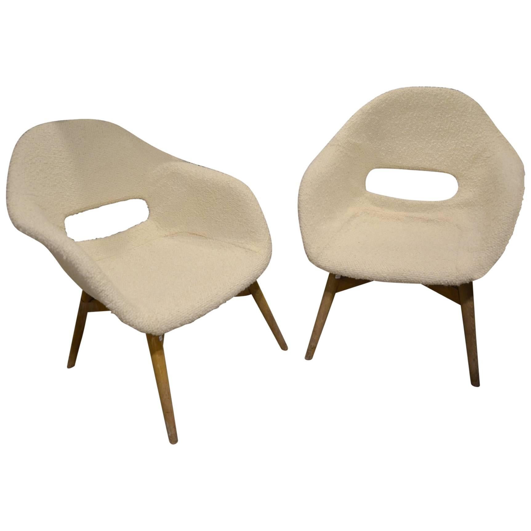 Beautiful Pair of Danish Armchairs, circa 1960 For Sale