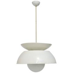 White "Cetra" Pendant Lamp by Vico Magistretti for Artemide, 1964