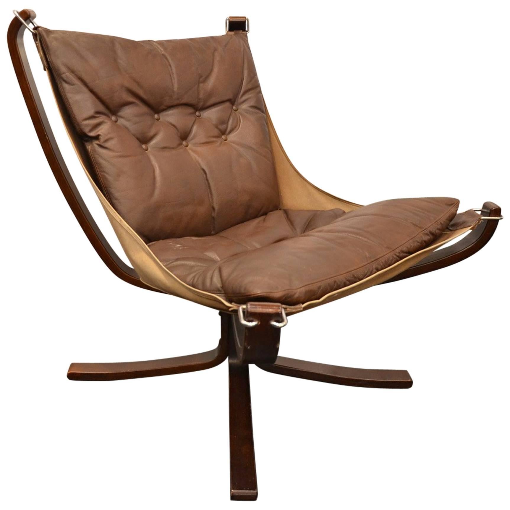 Beautiful Sigurd Ressell Falcon Chair, circa 1960 For Sale