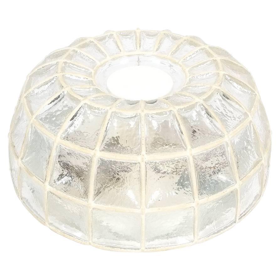 Limburg Honeycomb Iron and Clear Glass Flush Mount