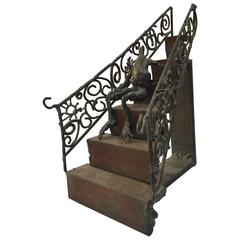Macabre Surreal Brutalist Steel Step Sculpture 9