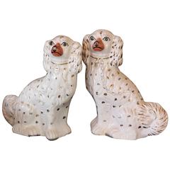 Antique Pair of 19th Century Staffordshire Dogs