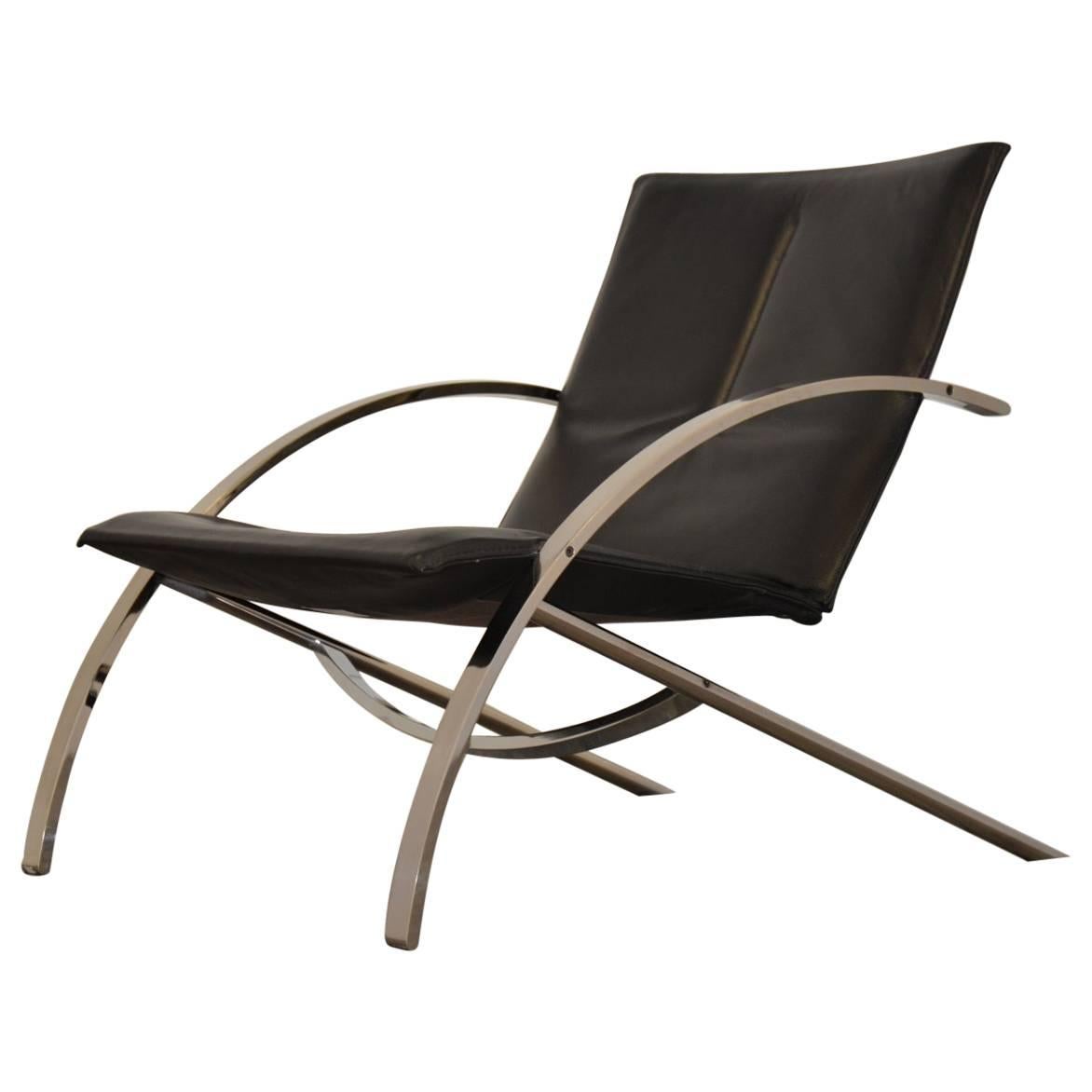 Paul Tuttle Arco Lounge Chair Designed for Strassle, 1970s For Sale