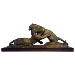 French Art Deco Bronze Panther by Robert 11