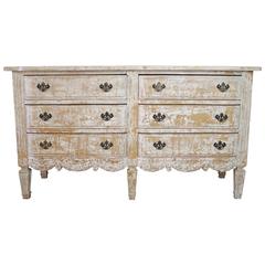 Vintage Neoclassical Style Dresser with Aged Painted Finish