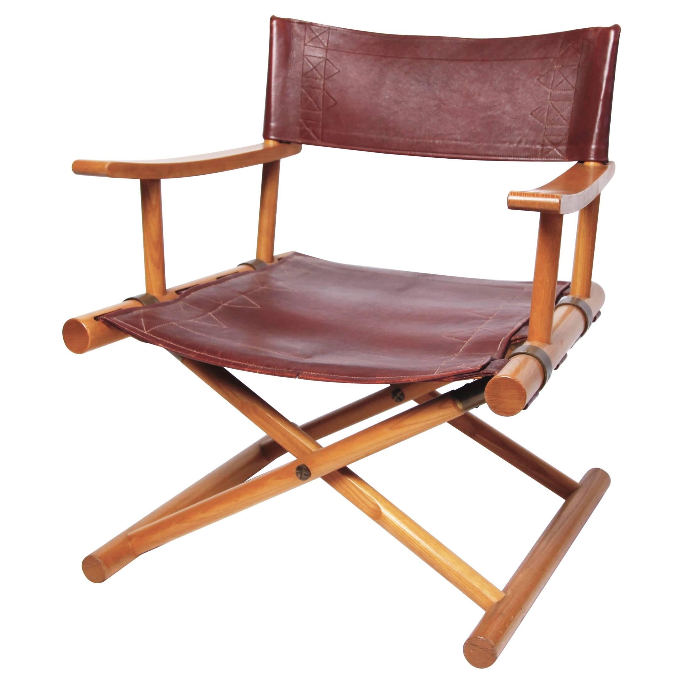 Leather Director's Chair by Sune Lindström For Sale