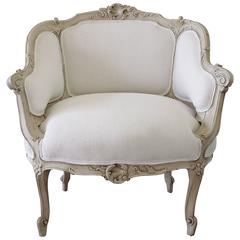 19th Century Marquis Carved and Painted Louis XV Style Chair 2
