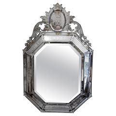 Antique French Anrique Venetian Mirror Napoleon III