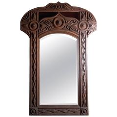 Antique Large and Impressive Tramp Art Mirror