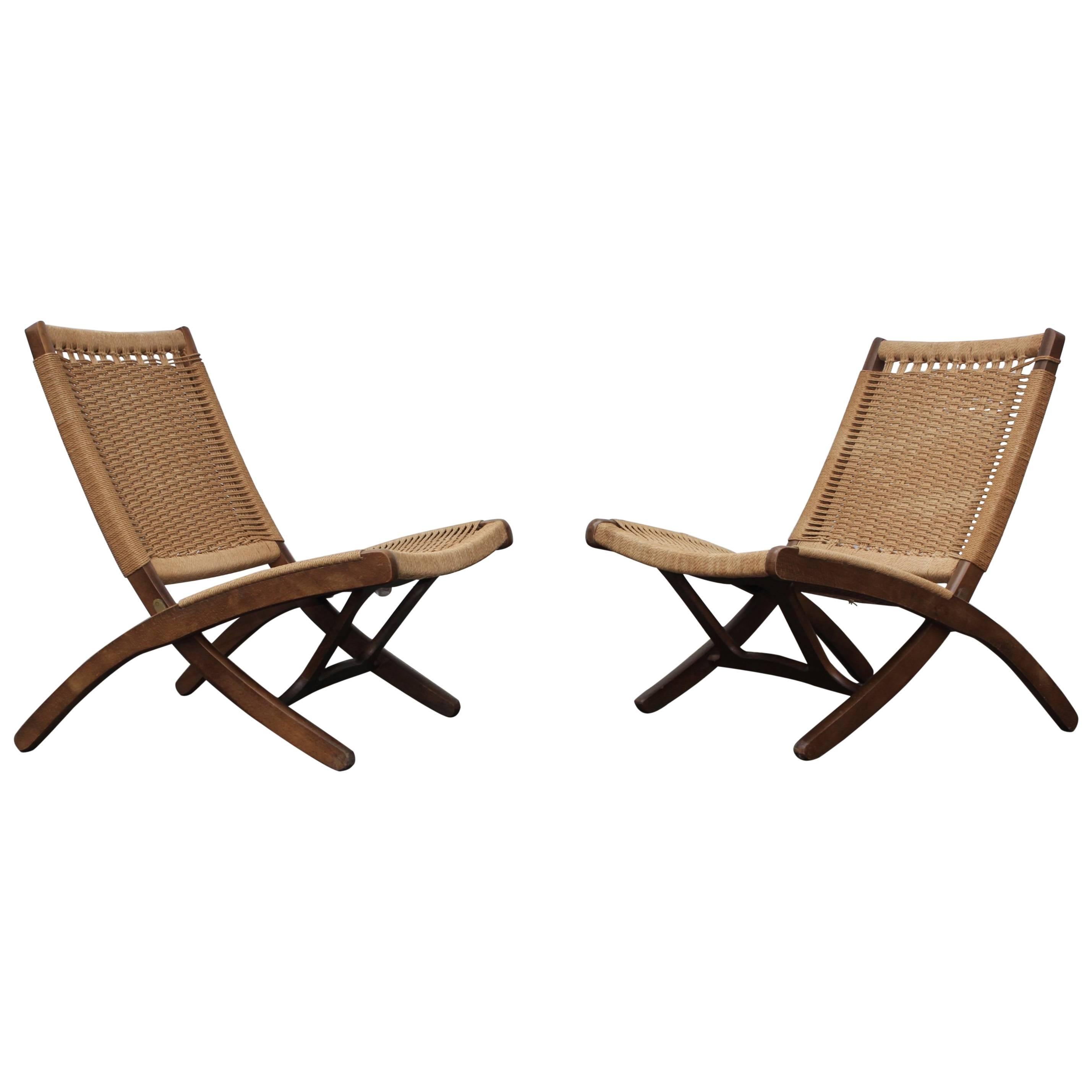 1960s Folding Rope Lounge Chairs