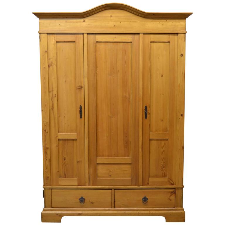 Pine ThreeDoor Knock Down Armoire at 1stDibs knockdown armoire