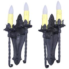 Pair of 1920s Spanish Revival Sconces
