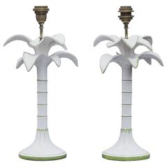 Palm Porcelain Table Lamps, Italy, 1968 8