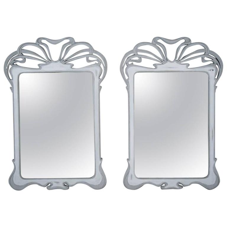 Vintage Pair of RegencyStyle Wall Mirrors For Sale at 1stdibs