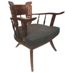 Carved Armchair Attributed to Ettore Zaccari