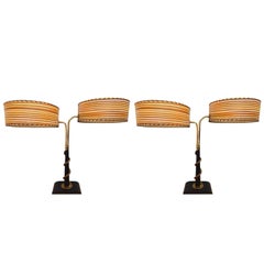 Vintage Pair of Mid-Century Modern Majestic Lamp Co. Table Lamps