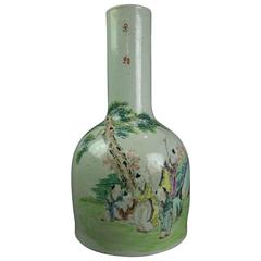 Antique 19th Century Chinese Enamel Decorated Porcelain Vase
