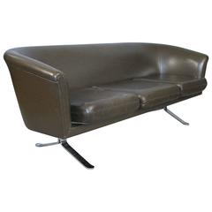 Vintage 1960s Swedish Chrome Base Sofa