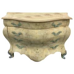 Bleached Wood Commode Bombay Chest, Italian, 1960