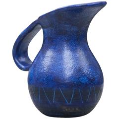 Bruno Gambone Ceramic Pitcher Blue, Italy, 1958 12