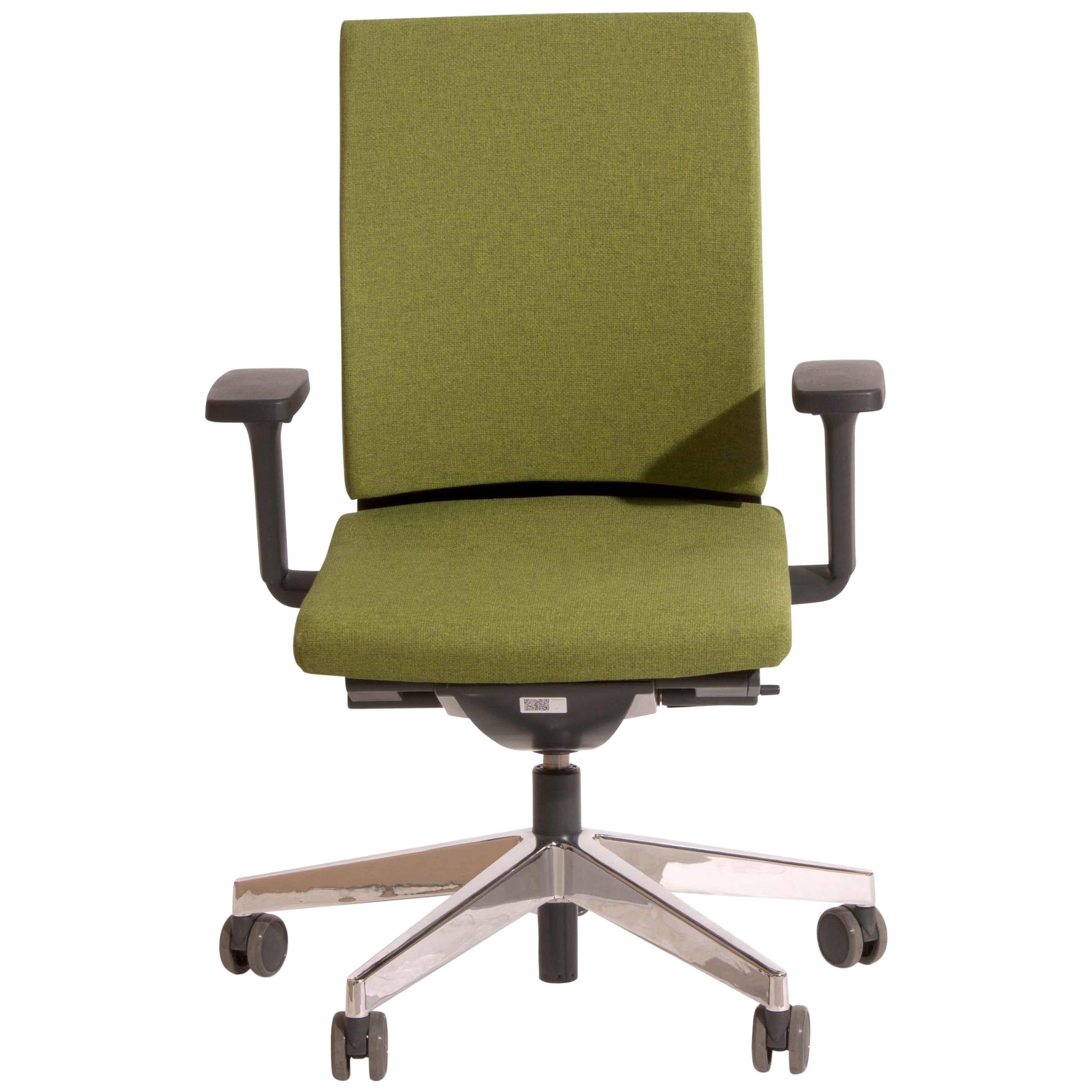 Green Fabric and Chrome Neos 181/71 Task Armchair, Wiege for Wilkhahn, Germamy For Sale