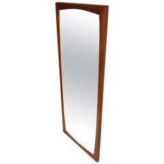 Gorgeous 1960s Solid Teak Framed Mirror by Aksel Kjersgaard, Made in Denmark