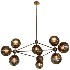 Modo Ten-Light Chandelier Designed by Jason Miller for Roll & Hill