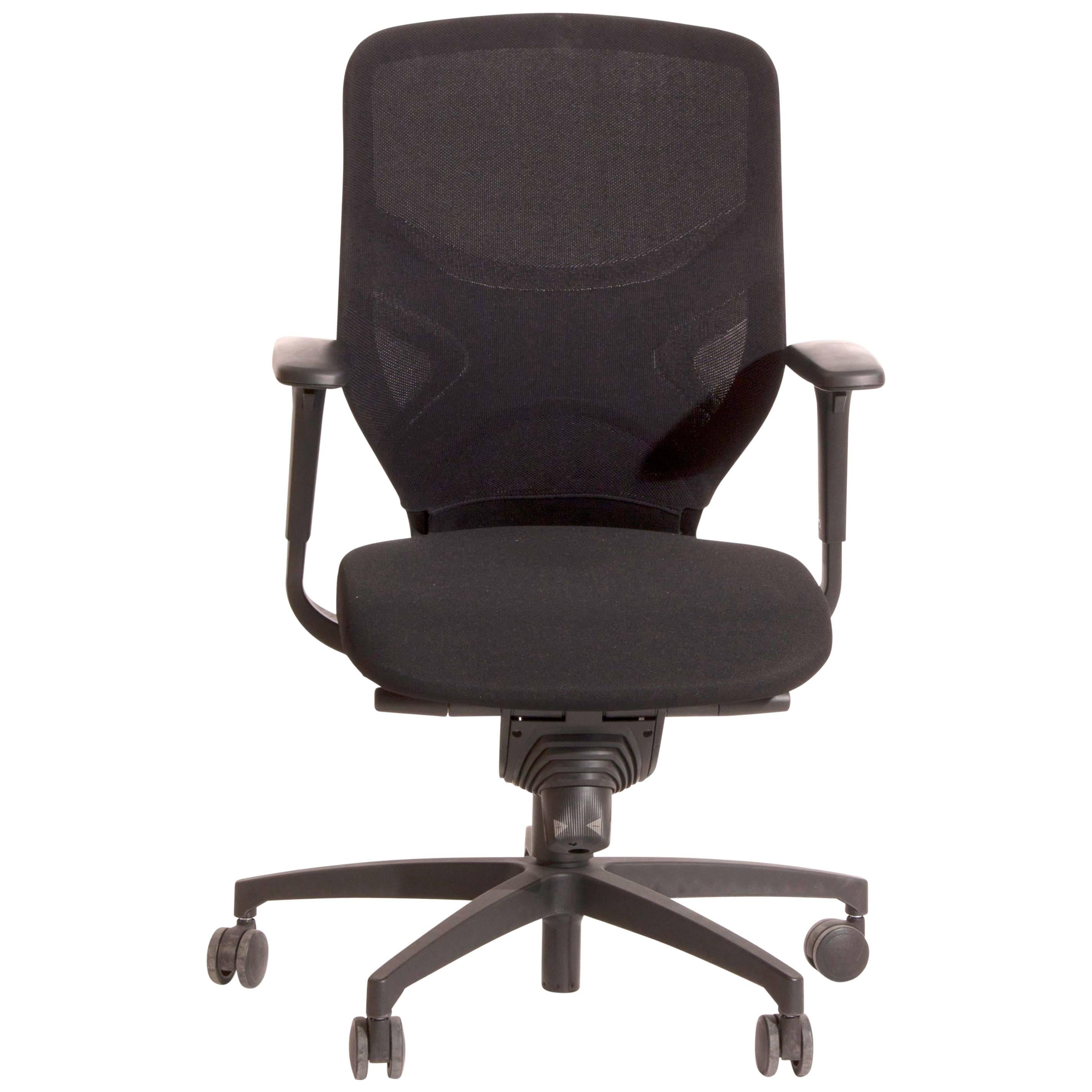 Black and Chrome IN 184/7 Task Armchair Prototype, Wiege for Wilkhahn, Germany For Sale