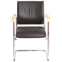 Black Leather Sito 247/55 Cantilever Armchair by Wiege for Wilkhahn, Germany