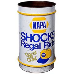 Vintage Napa Auto Parts Oil Drum, circa 1970