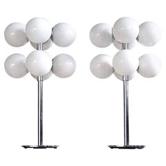 Lightolier Lamps with Globe Shades