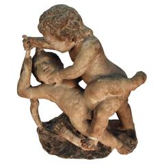 17th Century Sculpture of Putto at Play