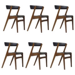 Danish Curved Back Dining Chairs