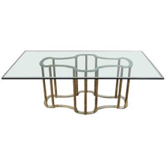 Mastercraft Brass Racetrack Dining Table