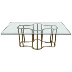Mastercraft Brass Racetrack Dining Table 9