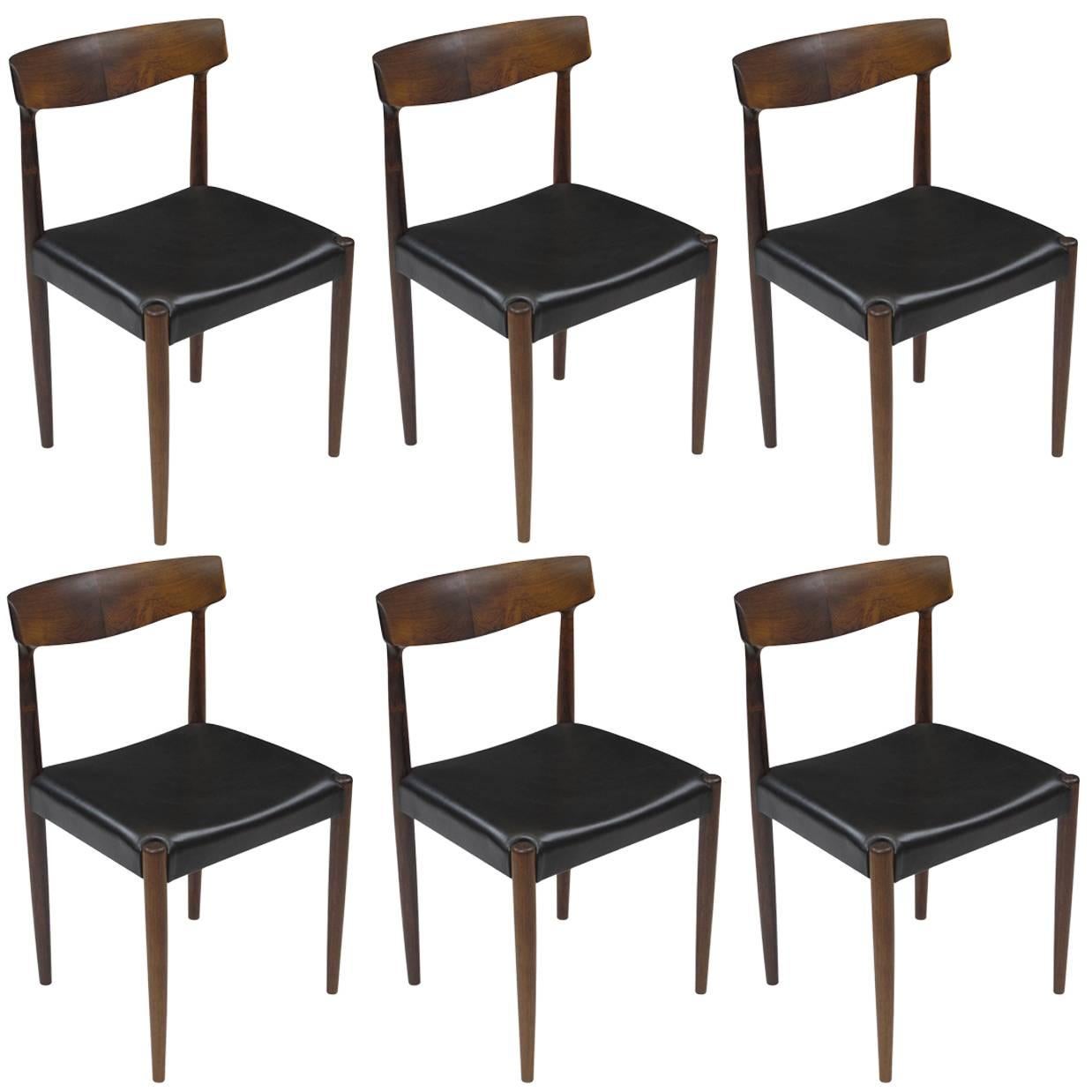Knud Faerch Danish Rosewood Dining Chairs For Sale
