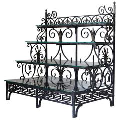 French Wrought-Iron Shelves, Dated "1889" 2