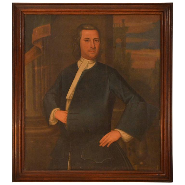 18th Century Provincial Portrait of a gentleman For Sale at 1stDibs