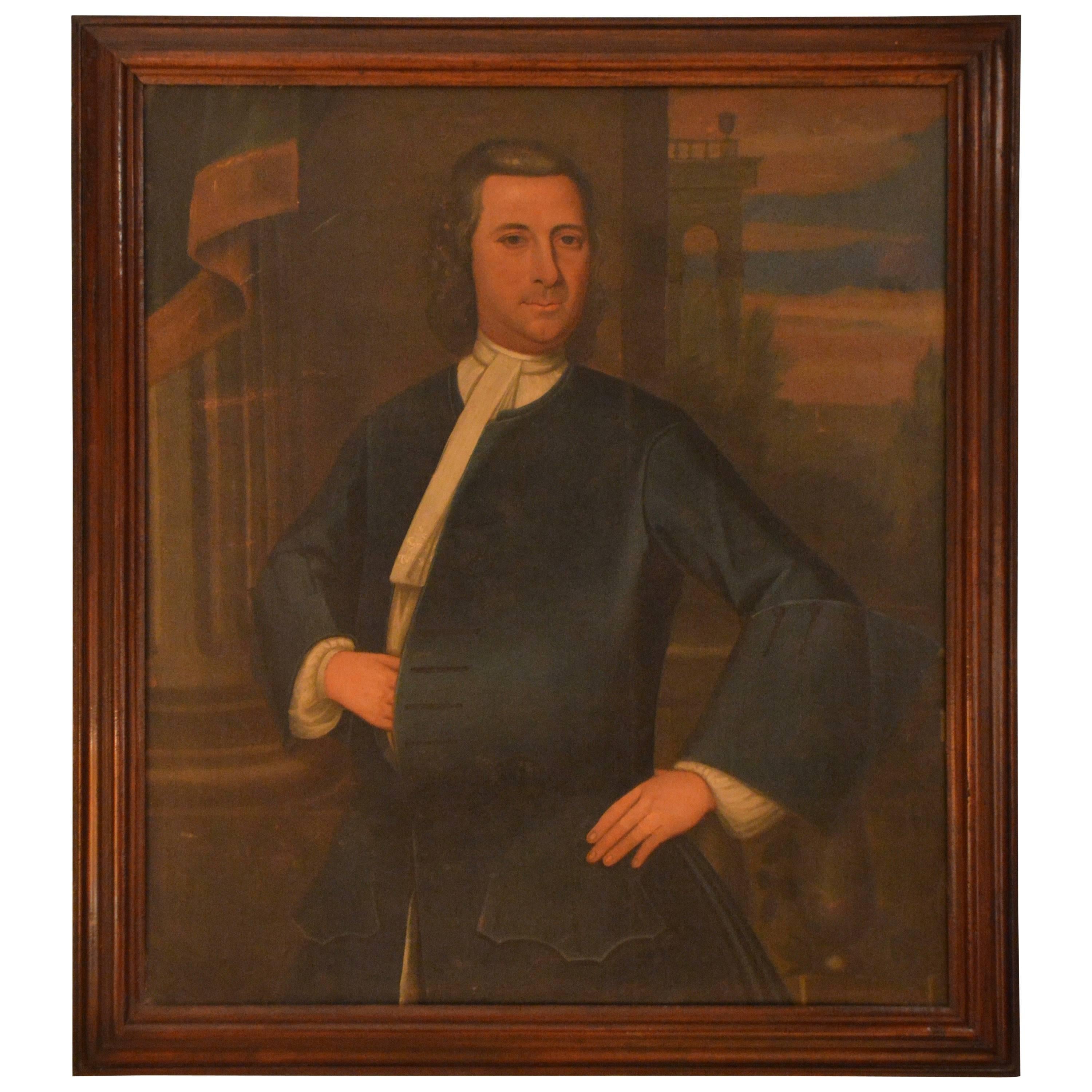  18th Century Provincial Portrait of a gentleman For Sale