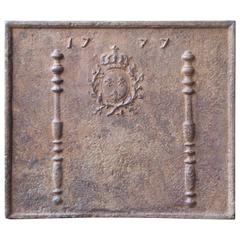 18th Century Pillars with Arms of France Fireback