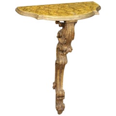 20th Century Italian Lacquered and Gilt Console Table