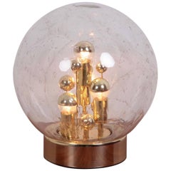 Retro Huge Handblown Glass Globe Table Lamp by Doria