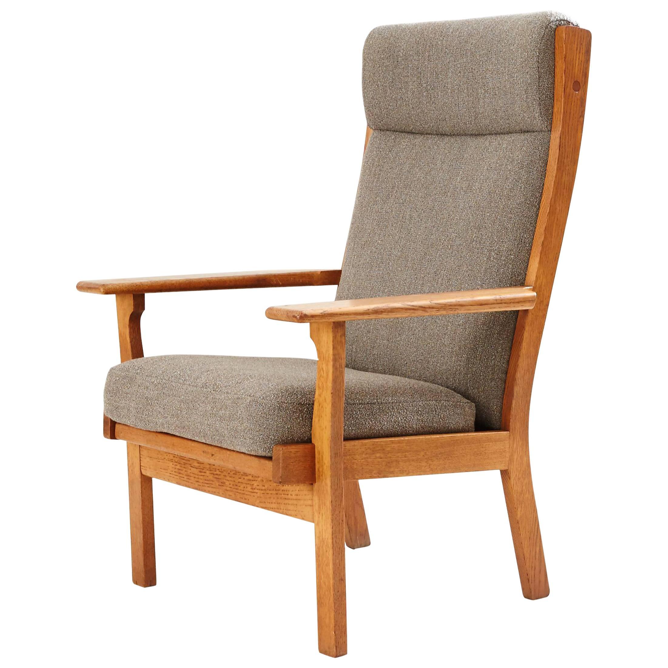 Hans Wegner High Back Lounge Chair by GETAMA For Sale