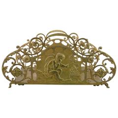 Late 19th Century French Log Carrier or Magazine Holder in Cast Brass