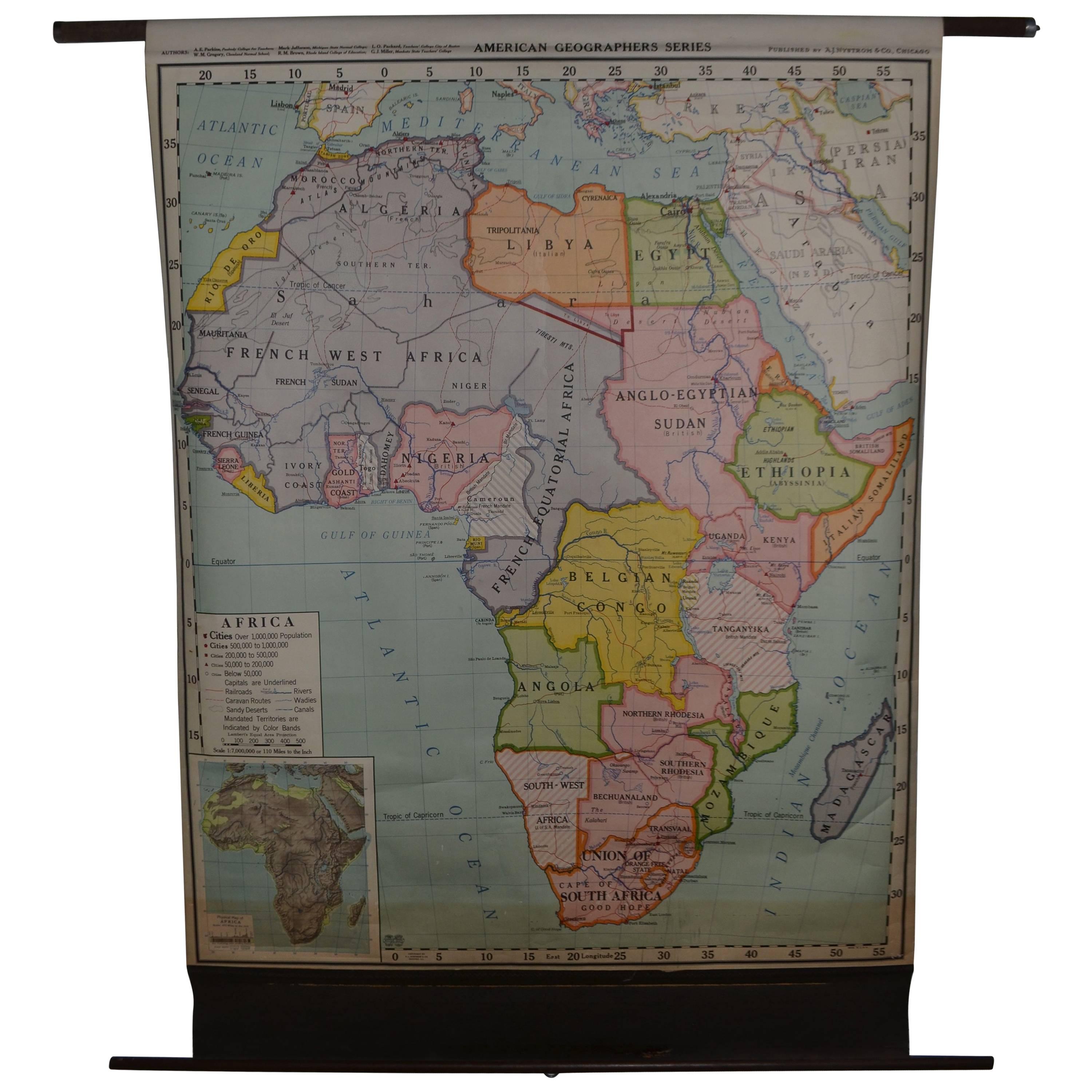 Map of Africa, Early 1900s