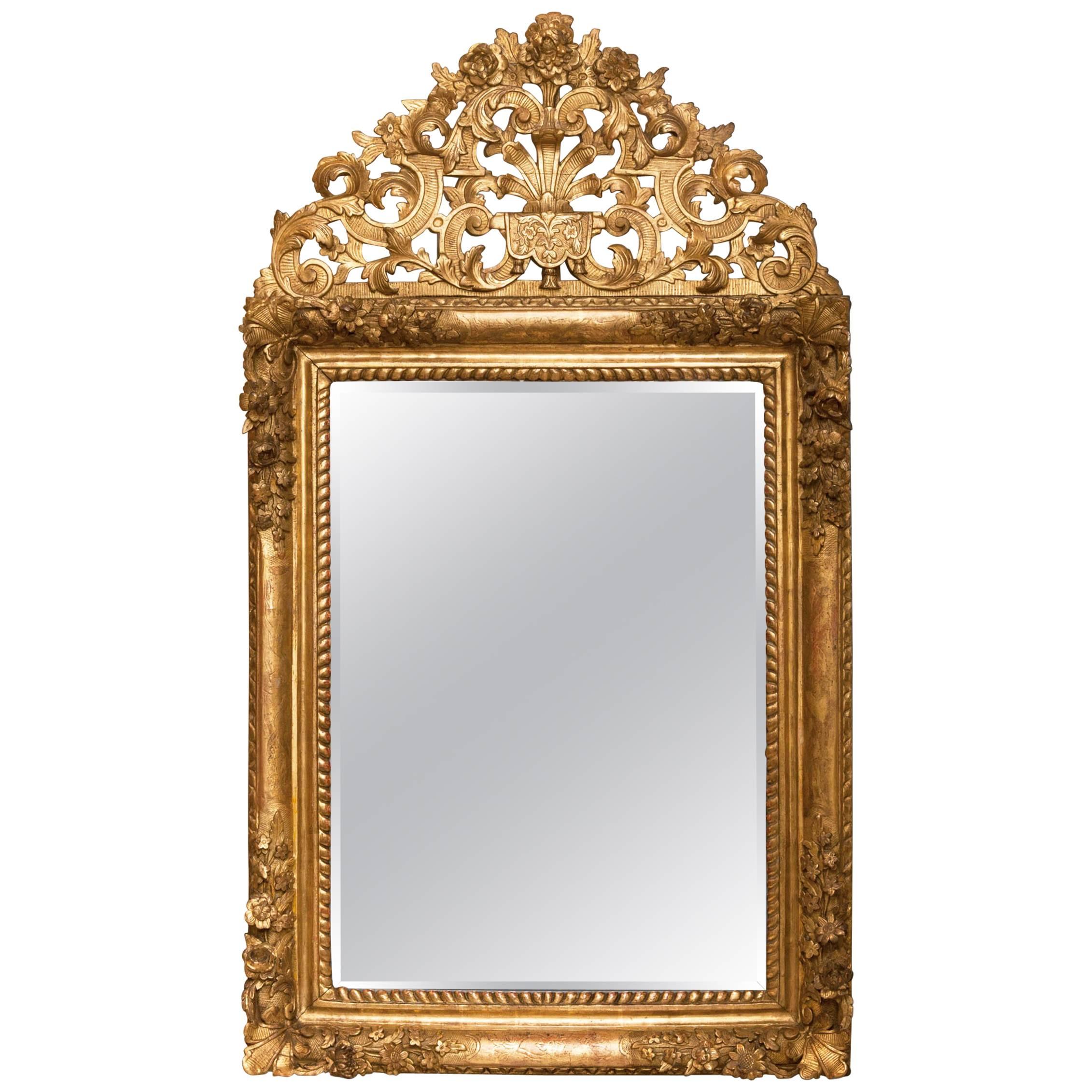 Well Proportioned Louis XV Giltwood Mirror For Sale