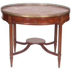 French Mahogany Bouillotte Center Table, Large-Scale 2